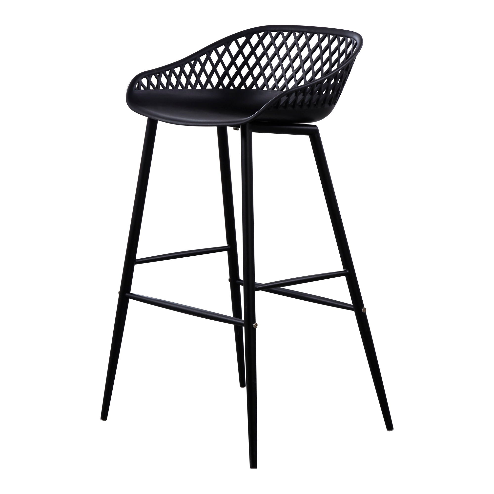 Piazza - Outdoor Barstool Barstool (Set of 2) - Black - Premium Chair Sets from Moe's Home Collection - Just $497.50! Shop now at brett interiors