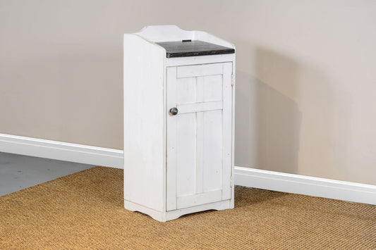 Carriage House - Trash Box - White / Black - Premium Trash Bin Cabinets from Sunny Designs - Just $267! Shop now at brett interiors