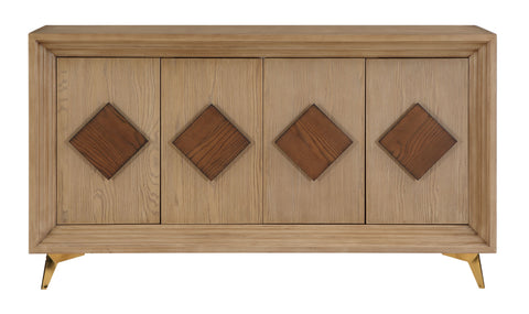 Sherwood - Four Door Credenza - Wheat Brown - Premium Credenzas from Coast2Coast Home - Just $4125! Shop now at brett interiors