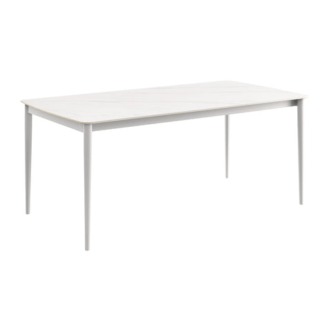 Rhodes - Outdoor Patio Rectangular Dining Table - Light Gray - Premium Dining Tables from Armen Living - Just $1200! Shop now at brett interiors