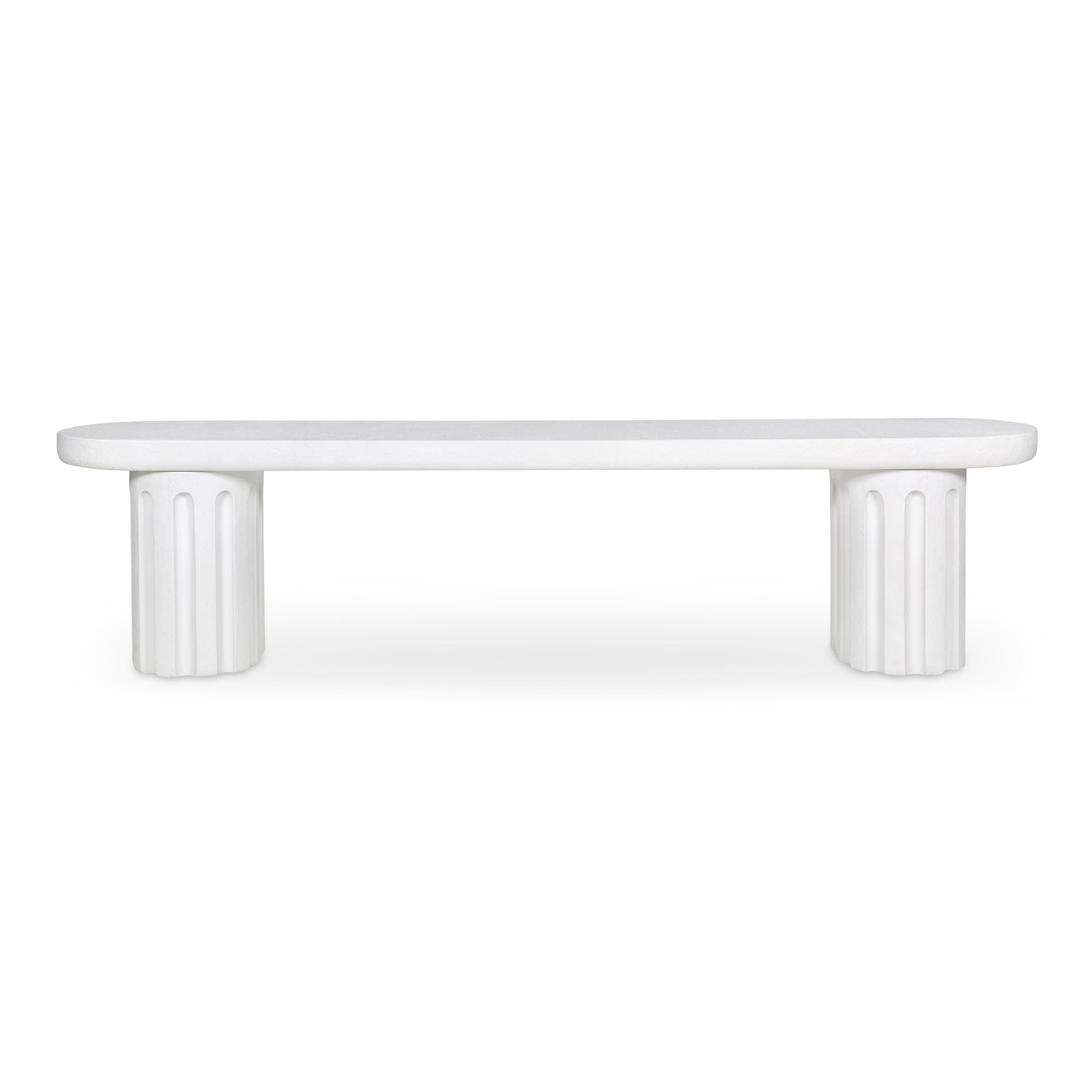 Eris - Outdoor Dining Bench - White - Premium Benches from Moe's Home Collection - Just $2747.50! Shop now at brett interiors