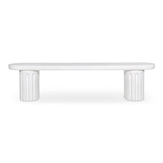 Eris - Outdoor Dining Bench - White - Premium Benches from Moe's Home Collection - Just $2747.50! Shop now at brett interiors