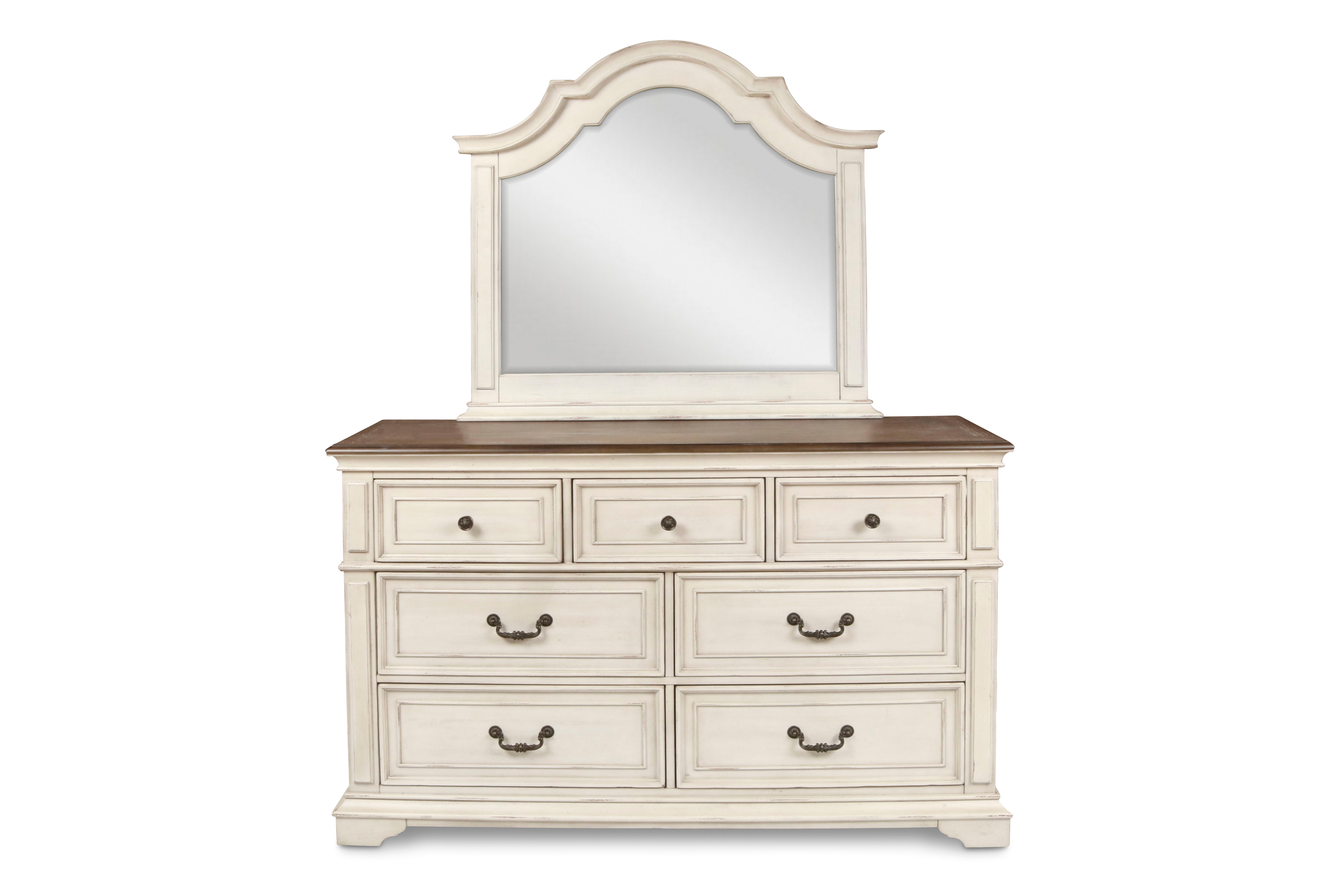 Anastasia - Mirror - Antique White - Premium Bedroom Mirrors from New Classic - Just $237.50! Shop now at brett interiors