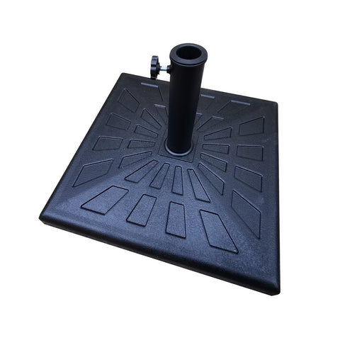 42 Pound Square Resin Umbrella Base - Black - Premium Umbrellas & Canopies from Gather Craft - Just $100! Shop now at brett interiors