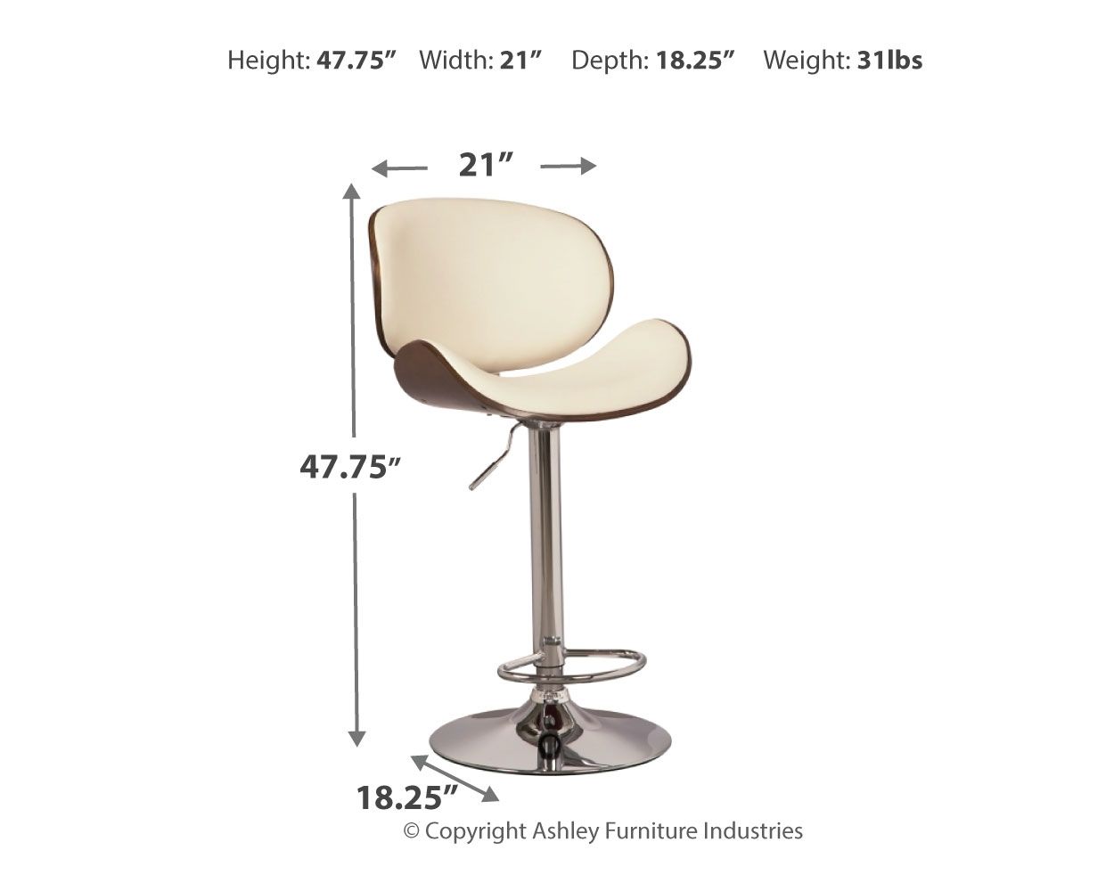 Bellatier - Adjustable Height Barstool - Premium Adjustable Height from Signature Design by Ashley® - Just $222.35! Shop now at brett interiors