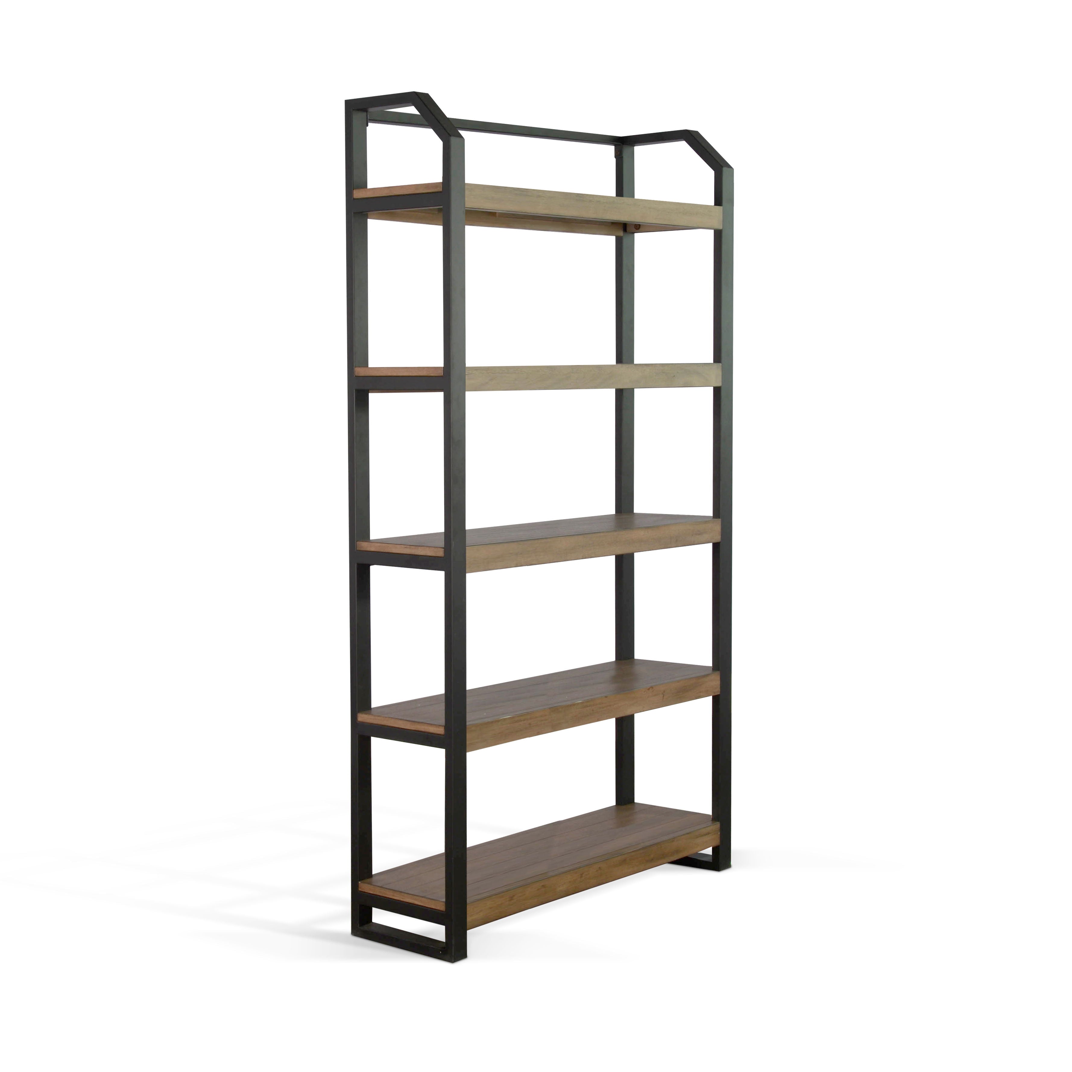 Pasadena - Bookcase With Metal Frame - Light Brown - Premium Standard Bookcases from Sunny Designs - Just $514! Shop now at brett interiors