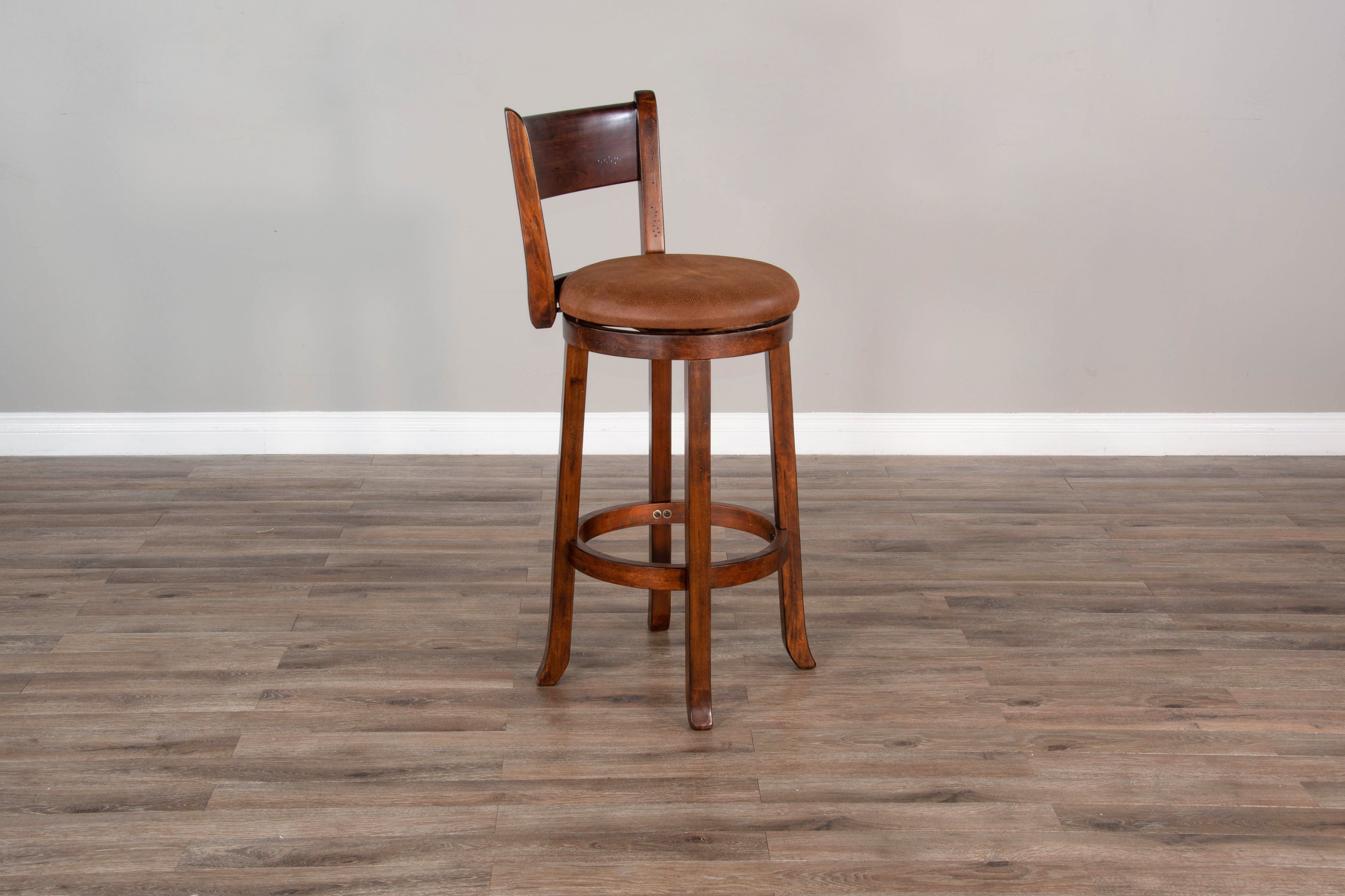 Santa Fe - Swivel Barstool With Cushion Seat & Back - Premium Bar Height (28"-30") from Sunny Designs - Just $187! Shop now at brett interiors