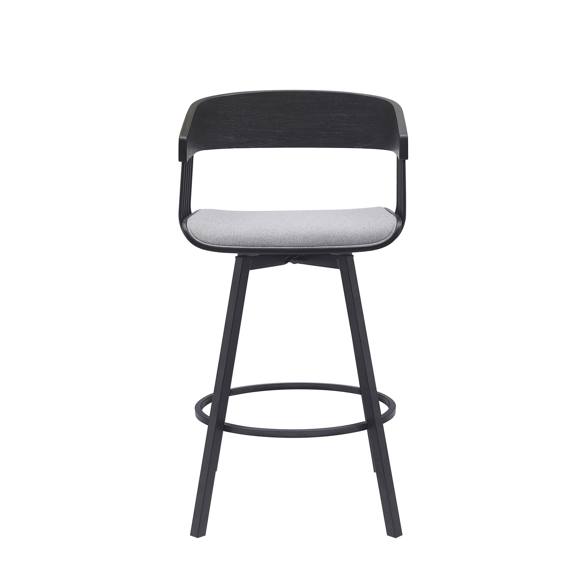 Athena - Swivel Black Metal Stool - Premium Counter Height (24"-27") from Armen Living - Just $280! Shop now at brett interiors