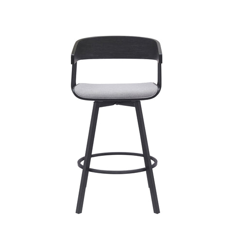 Athena - Swivel Black Metal Stool - Premium Counter Height (24"-27") from Armen Living - Just $280! Shop now at brett interiors