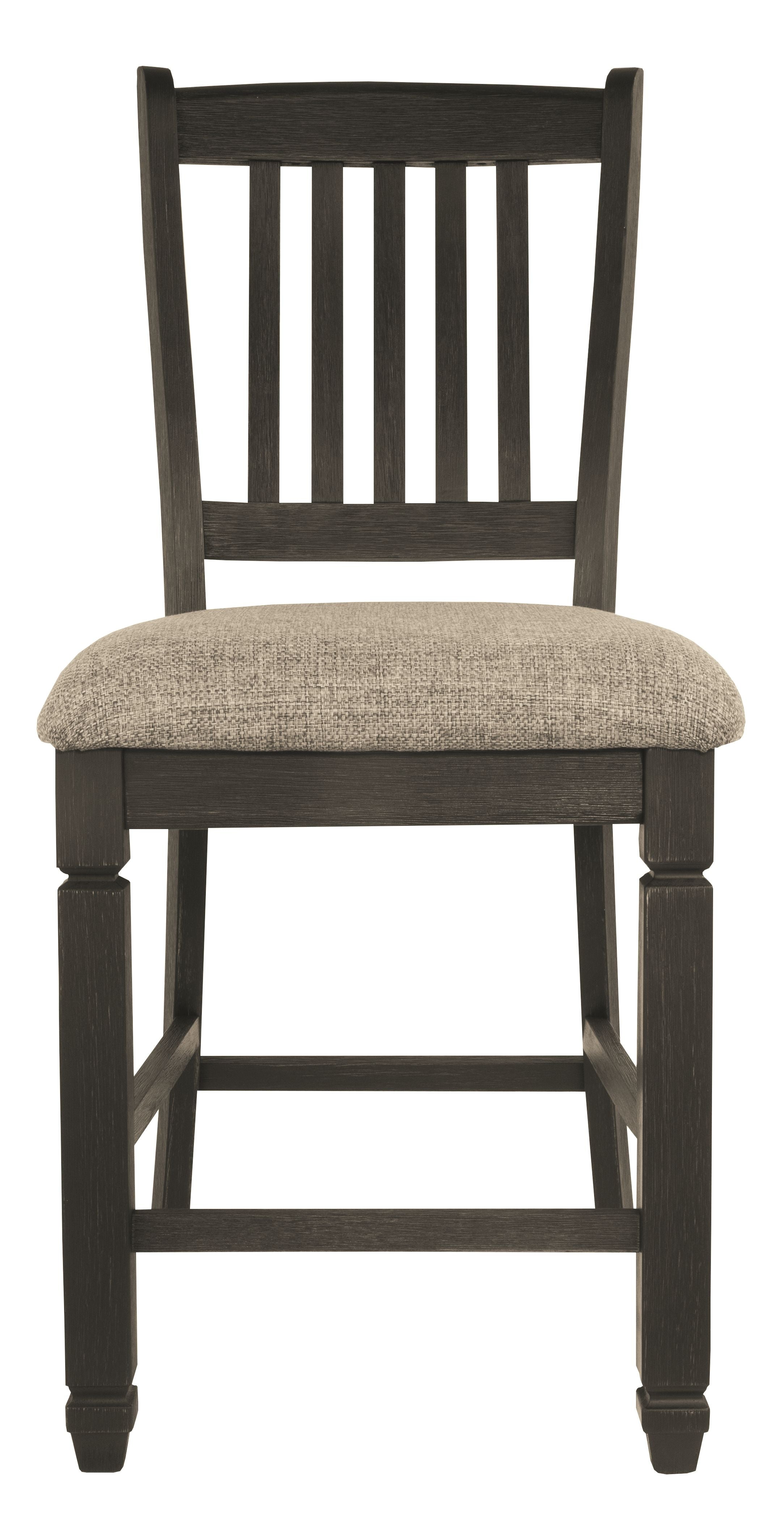 Tyler - Black / Grayish Brown - Upholstered Barstool (Set of 2) - Premium Stool Sets from Ashley Furniture - Just $386.95! Shop now at brett interiors