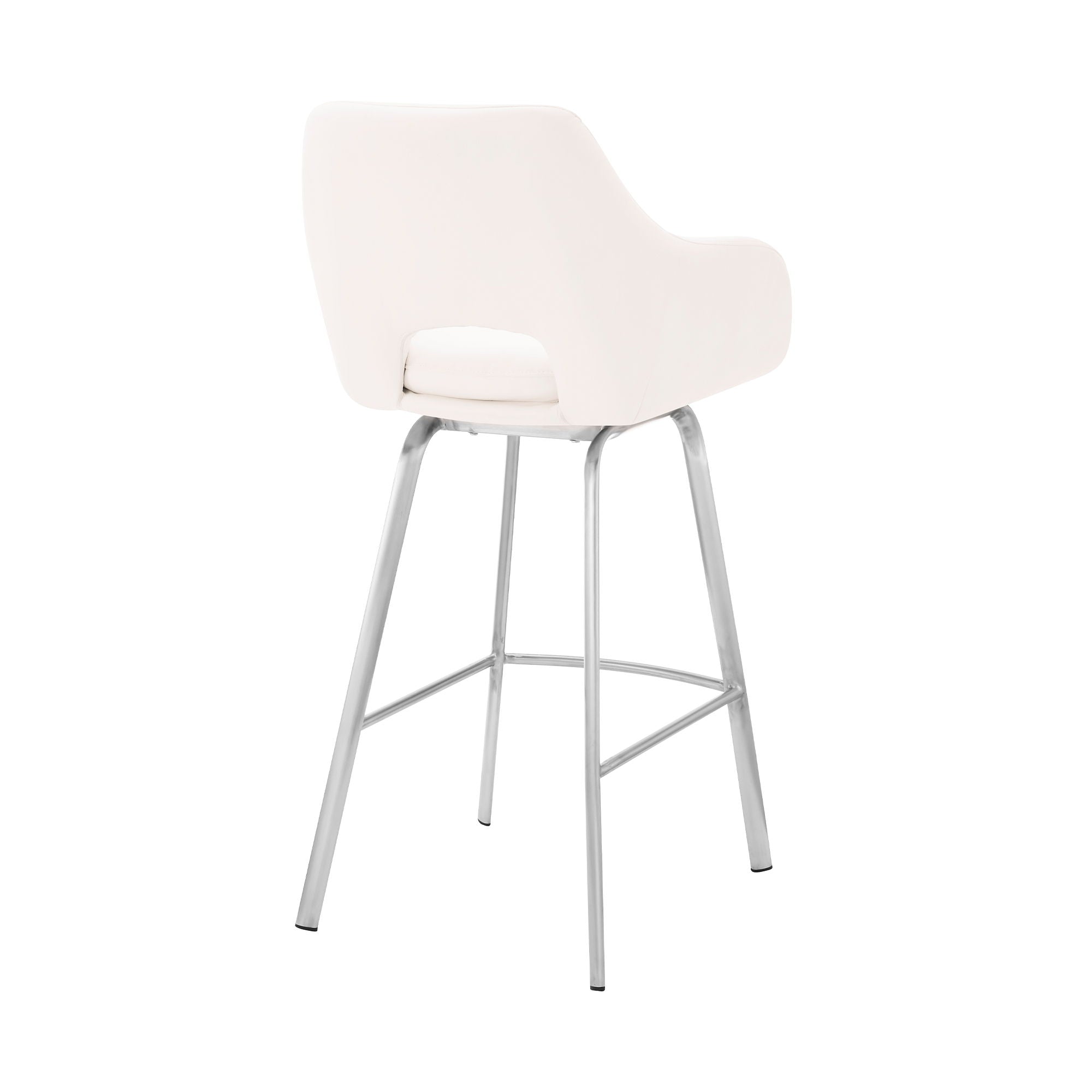 Aura - Steel Swivel Stool - Premium Counter Height (24"-27") from Armen Living - Just $350! Shop now at brett interiors