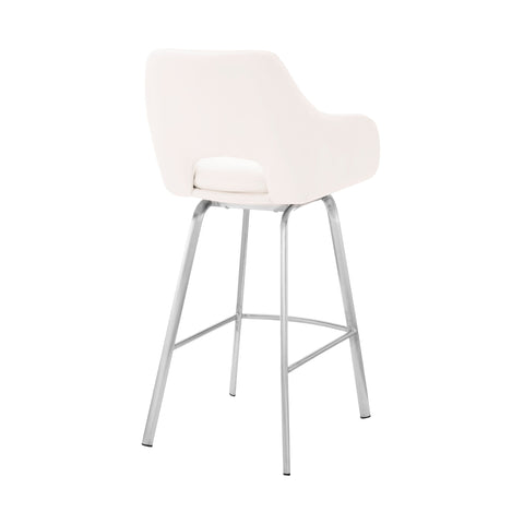 Aura - Steel Swivel Stool - Premium Counter Height (24"-27") from Armen Living - Just $350! Shop now at brett interiors