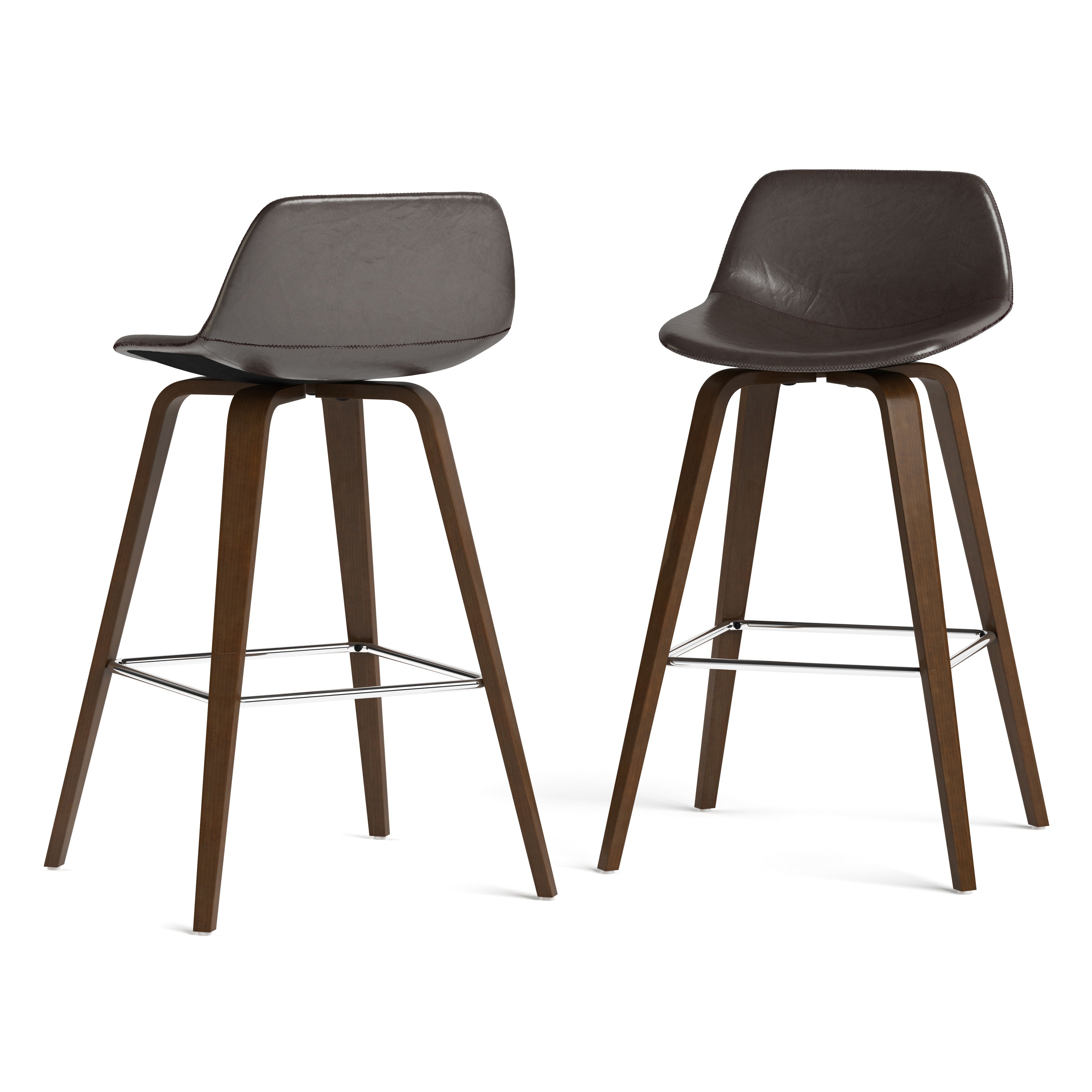 Randolph - Bentwood Counter Height Stool (Set of 2) - Premium Stool Sets from Simpli Home - Just $276! Shop now at brett interiors