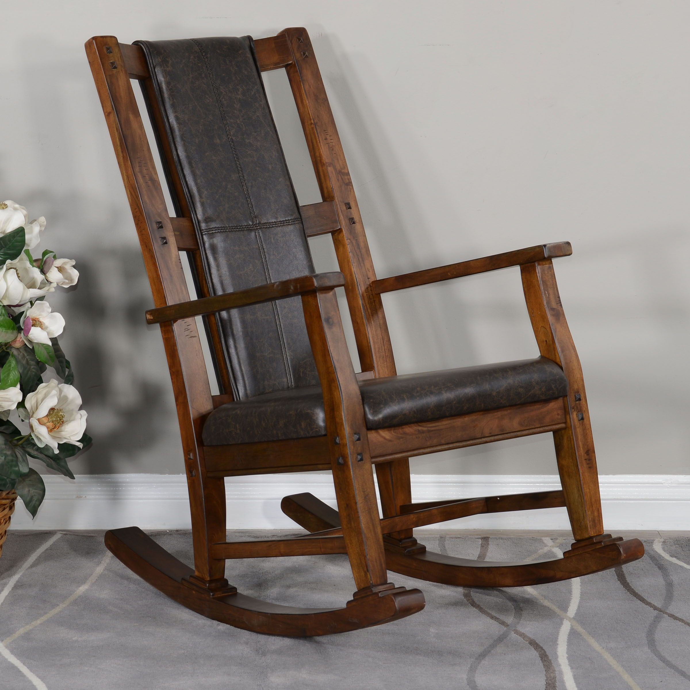 Savannah - Rocker - Dark Brown / Black - Premium Rocker Chairs from Sunny Designs - Just $434! Shop now at brett interiors