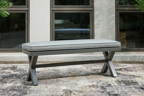 Elite Park - Gray - Bench With Cushion - Premium Benches from Signature Design by Ashley® - Just $358.05! Shop now at brett interiors