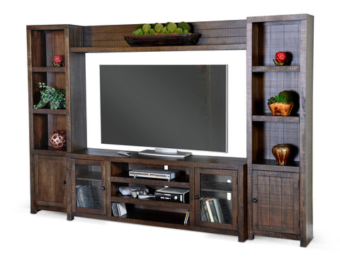 Homestead - Entertainment Wall - Dark Brown - Premium Entertainment Centers from Sunny Designs - Just $2255! Shop now at brett interiors