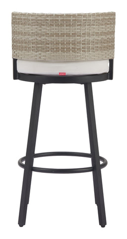 Midnight Wave - Barstool - White - Premium Bar Height (28"-30") from Zuo Modern - Just $950! Shop now at brett interiors