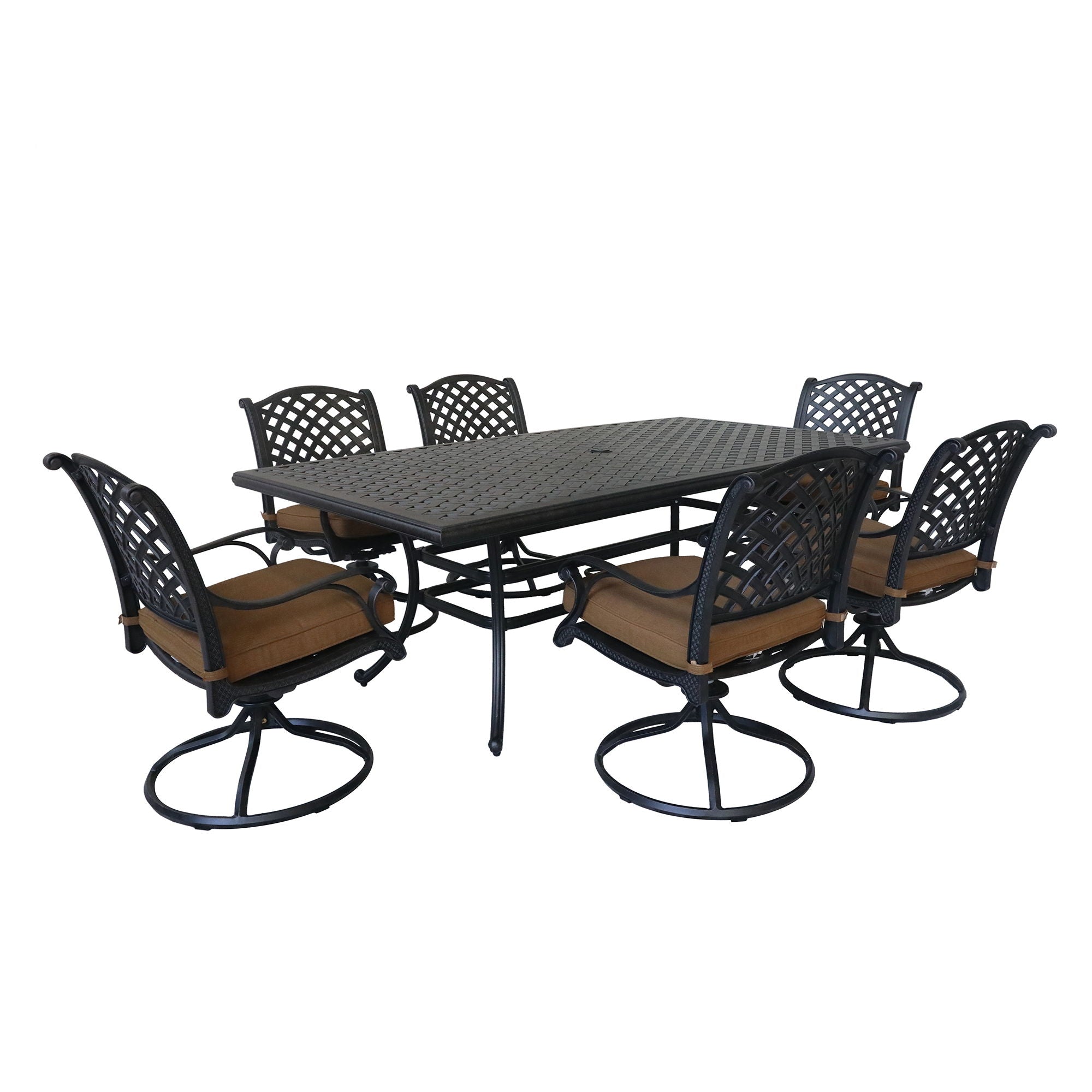 Rectangular 6 Person 85.83" Long Dining Set With Cushions - Premium 7 Piece Outdoor Sets from Gather Craft - Just $3271! Shop now at brett interiors