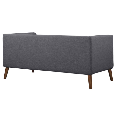 Hudson - Mid-Century Button - Tufted Loveseat - Premium Stationary Loveseats from Armen Living - Just $1047.50! Shop now at brett interiors