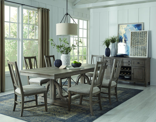 Paxton Place - Trestle Dining Table - Dovetail Grey - Premium Dining Tables from Magnussen Furniture - Just $1418! Shop now at brett interiors