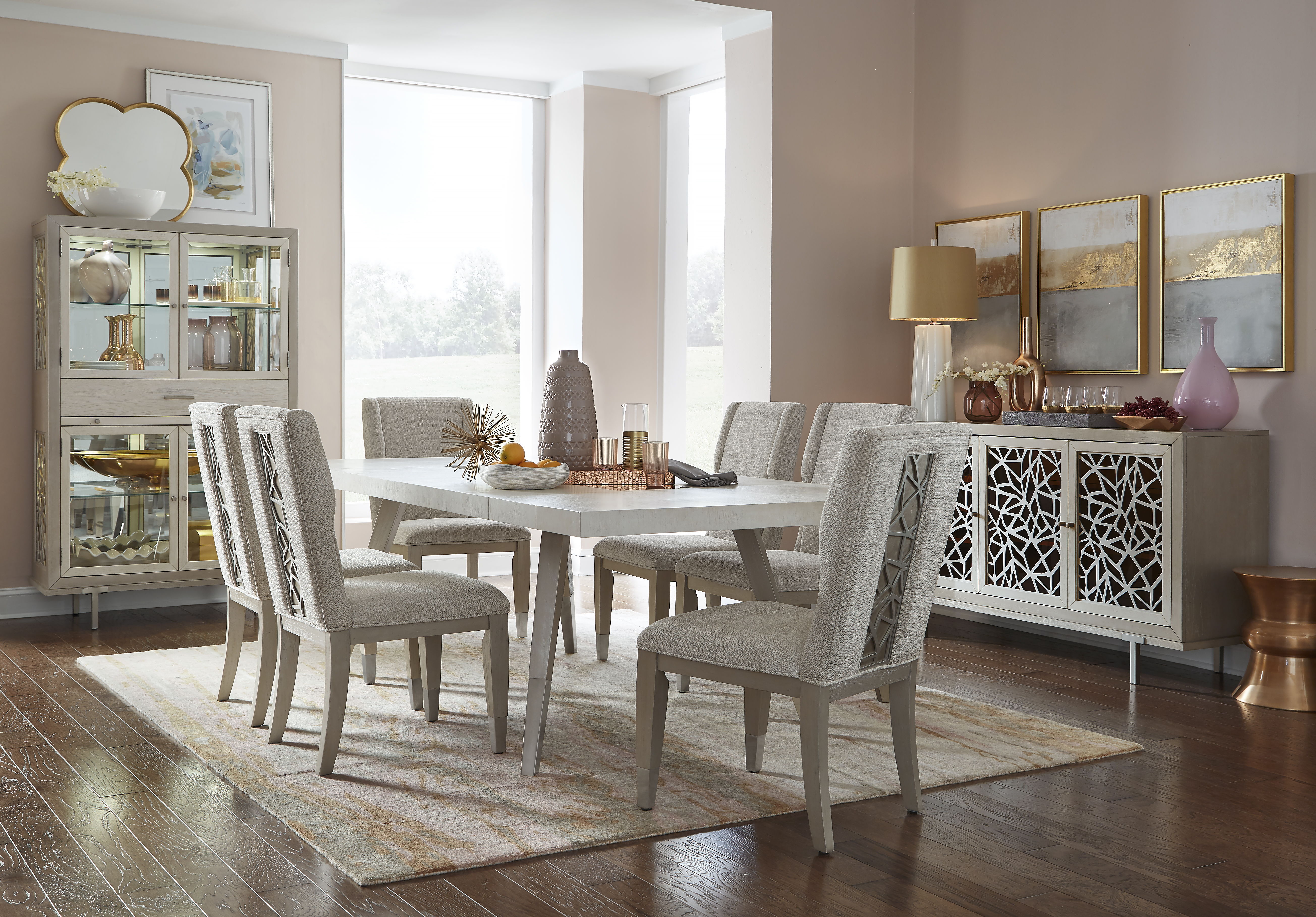 Lenox - Rectangular Dining Table - Warm Silver - Premium Dining Tables from Magnussen Furniture - Just $1149! Shop now at brett interiors