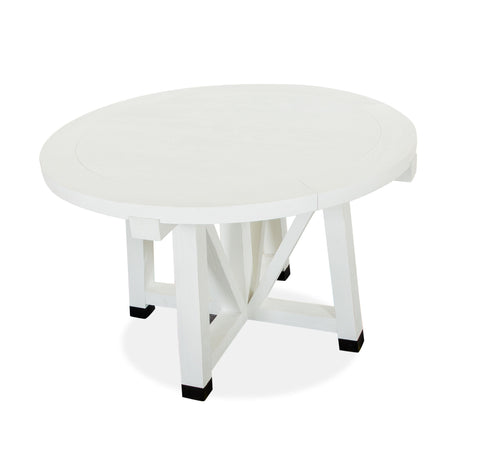 Harper Springs - Round Dining Table - Silo White - Premium Dining Tables from Magnussen Furniture - Just $929! Shop now at brett interiors