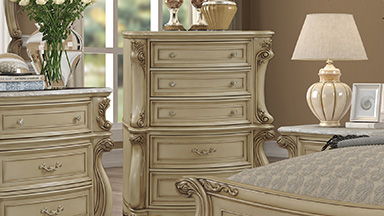 Monique - Chest - Champagne - Premium Accent Chests from New Classic - Just $1300! Shop now at brett interiors