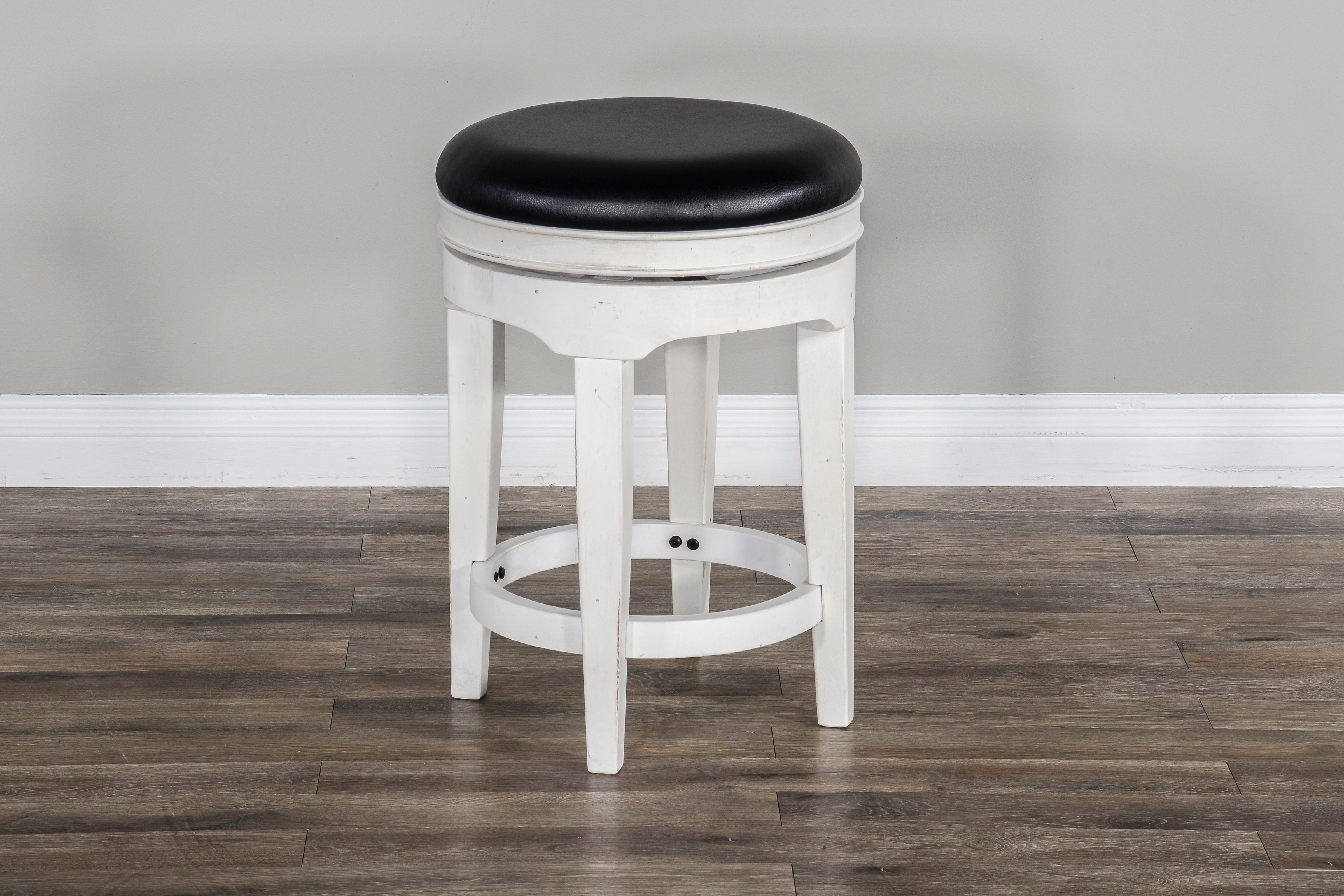 Carriage House - Swivel Stool - White / Dark Brown - Premium Counter Height (24"-27") from Sunny Designs - Just $206! Shop now at brett interiors