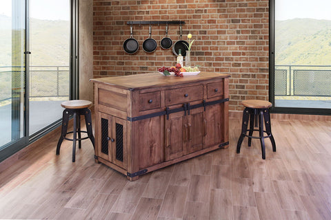 Parota - Kitchen Island - Cinnamon Brown - Premium Islands & Carts from International Furniture Direct - Just $1867.50! Shop now at brett interiors