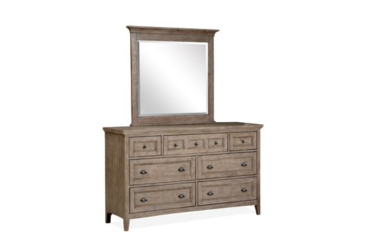 Paxton Place - Wood Landscape Mirror - Dove Tail Grey - Premium Landscape Mirrors from Magnussen Furniture - Just $319! Shop now at brett interiors