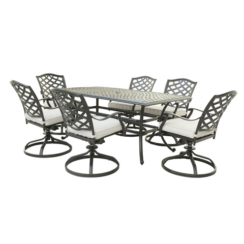 Aluminum Rectangular Dining Set - Premium 7 Piece Outdoor Sets from Gather Craft - Just $2799! Shop now at brett interiors