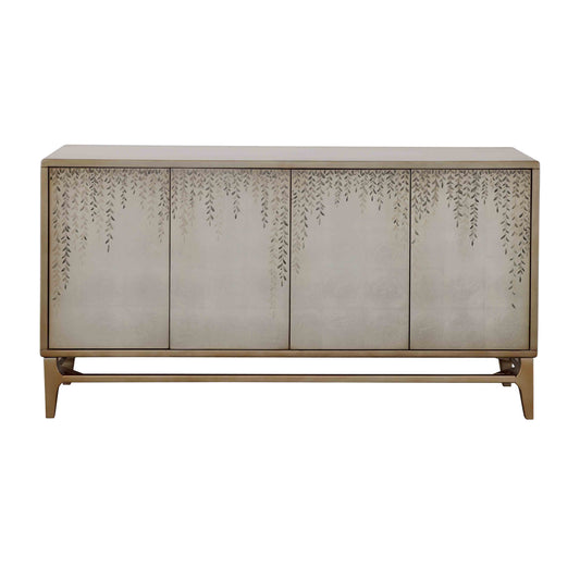 Dreamscape - Four Door Credenza - Gold / Silverleaf - Premium Credenzas from Coast2Coast Home - Just $3547.50! Shop now at brett interiors