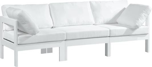 Nizuc - Outdoor Patio Modular Sofa - White - Modern & Contemporary - Premium Sofas from Meridian Furniture - Just $2787.50! Shop now at brett interiors