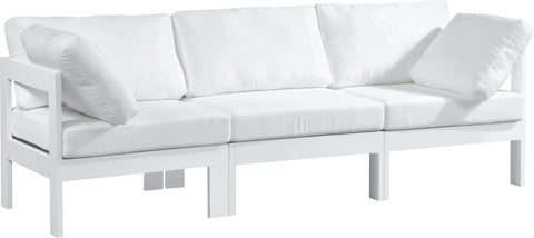 Nizuc - Outdoor Patio Modular Sofa - White - Modern & Contemporary - Premium Sofas from Meridian Furniture - Just $2787.50! Shop now at brett interiors