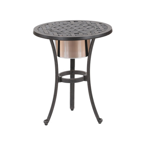 21" Cast Aluminum Round Table With Ice Bucket - Premium Bistro Tables from Gather Craft - Just $253! Shop now at brett interiors