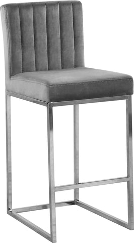 Giselle - Stool with Chrome Legs - Premium Adjustable Height from Meridian Furniture - Just $337.50! Shop now at brett interiors