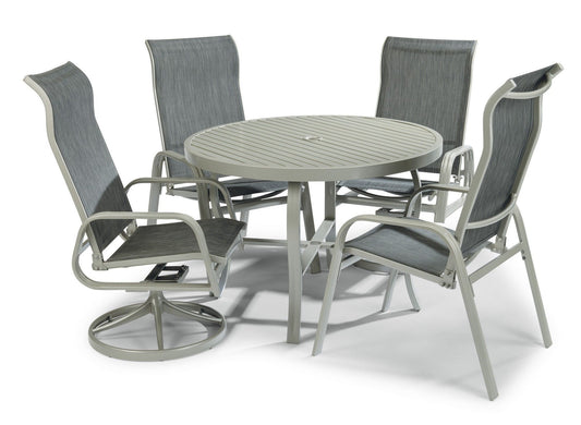 Captiva - 5 Piece Outdoor Dining Set - Metal - Dark Gray - 28.75" - Premium 5 Piece Outdoor Sets from Homestyles - Just $4152.48! Shop now at brett interiors