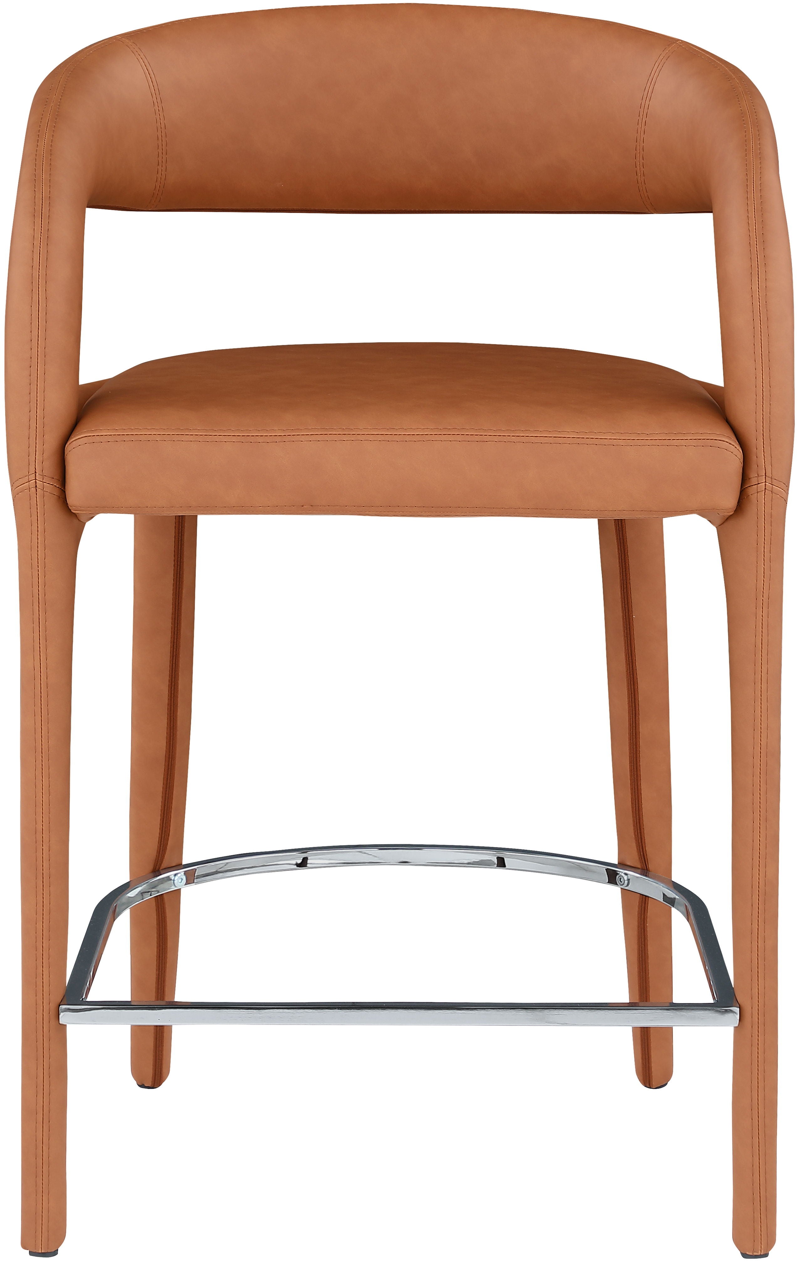 Sylvester - Stool - Cognac - Premium Adjustable Height from Meridian Furniture - Just $575! Shop now at brett interiors