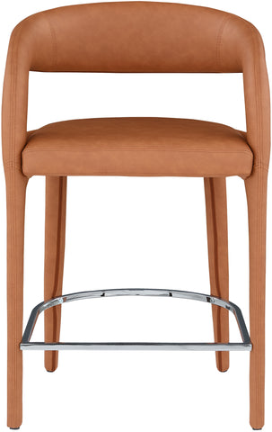 Sylvester - Stool - Cognac - Premium Adjustable Height from Meridian Furniture - Just $575! Shop now at brett interiors