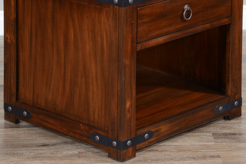 Santa Fe - 24" End Table - Dark Brown - Premium End Tables from Sunny Designs - Just $520! Shop now at brett interiors