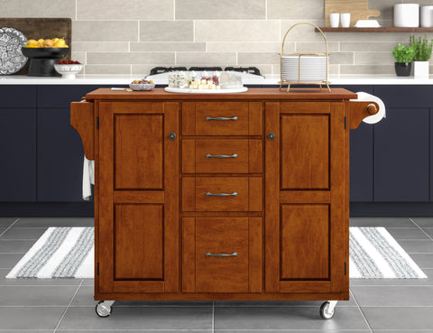 Create-A-Cart - Kitchen Cart With Wood Top - Premium Islands & Carts from Homestyles - Just $1002.48! Shop now at brett interiors