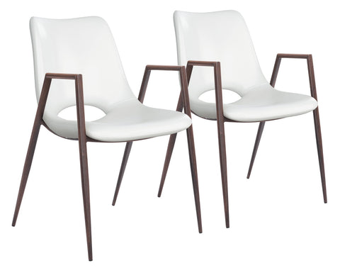 Desi - Dining Chair (Set of 2) Walnut Legs - Premium Chair Sets from Zuo Modern - Just $1400! Shop now at brett interiors