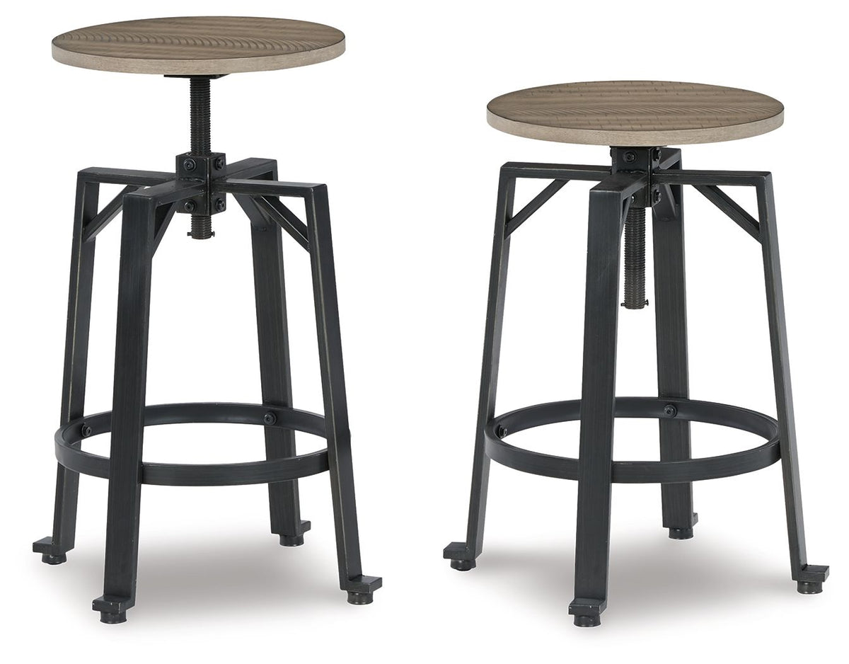 Lesterton - Light Brown / Black - Swivel Stool (Set of 2) - Premium Stool Sets from Signature Design by Ashley® - Just $127.05! Shop now at brett interiors