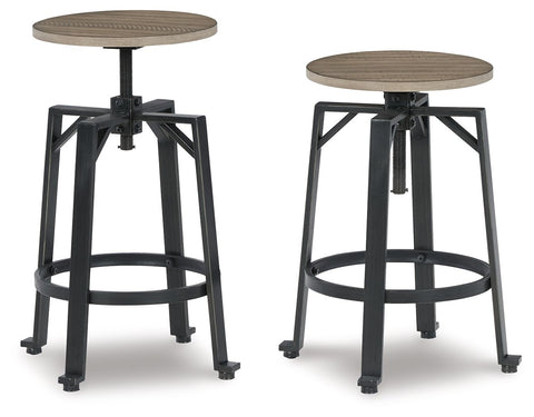 Lesterton - Light Brown / Black - Swivel Stool (Set of 2) - Premium Stool Sets from Signature Design by Ashley® - Just $127.05! Shop now at brett interiors