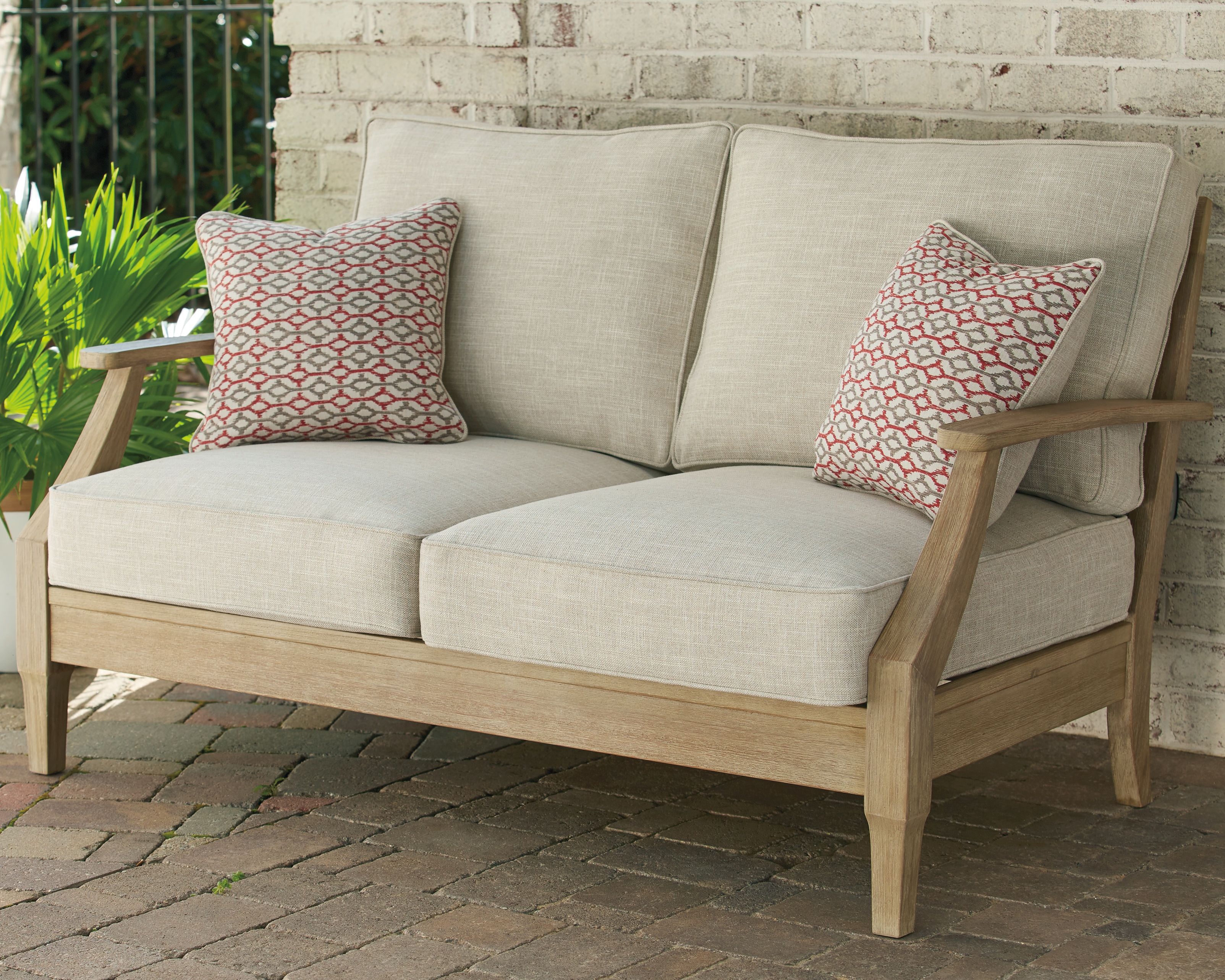 Clare - Beige - Loveseat W/Cushion Ashley Furniture