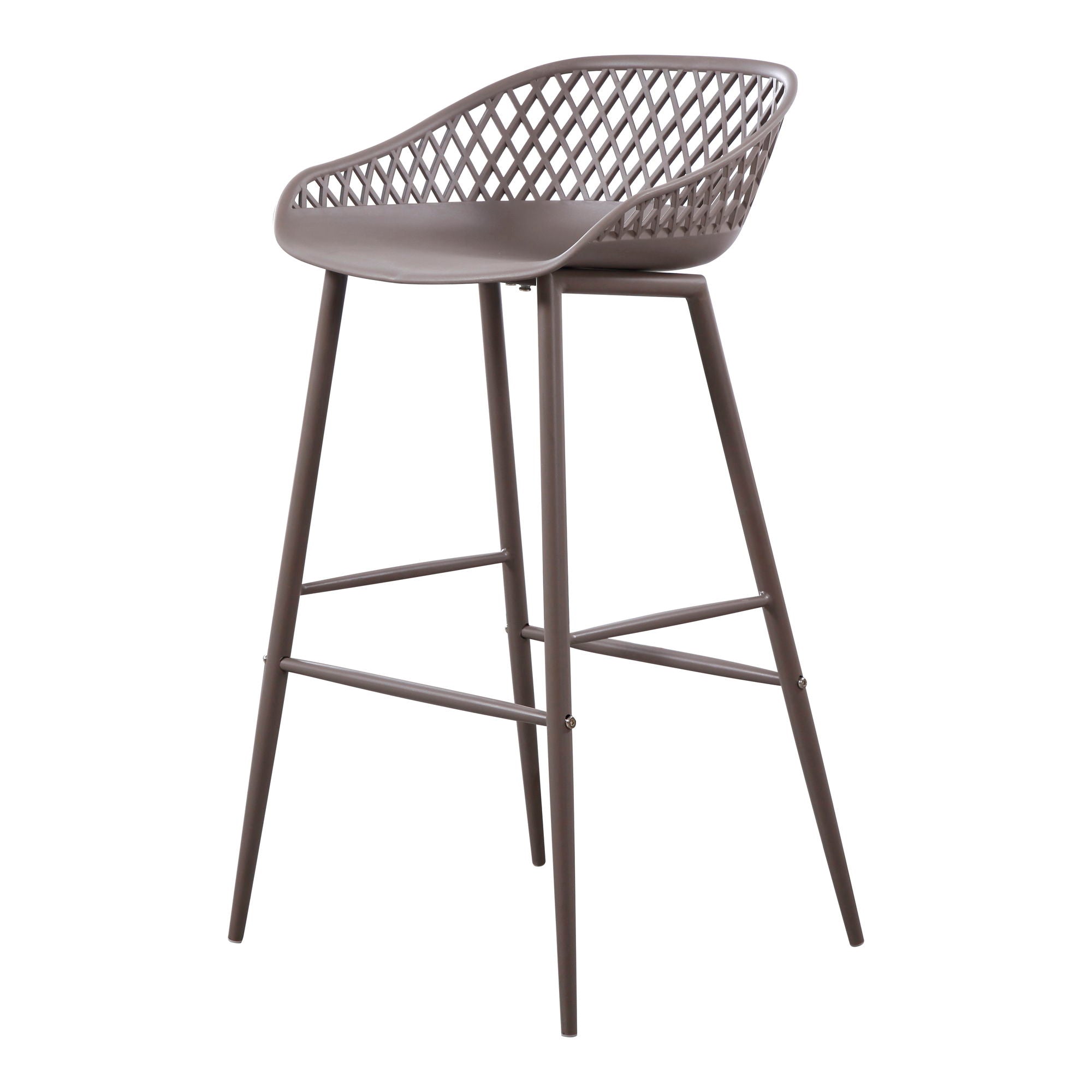 Piazza - Outdoor Barstool Barstool (Set of 2) - Gray - Premium Chair Sets from Moe's Home Collection - Just $497.50! Shop now at brett interiors