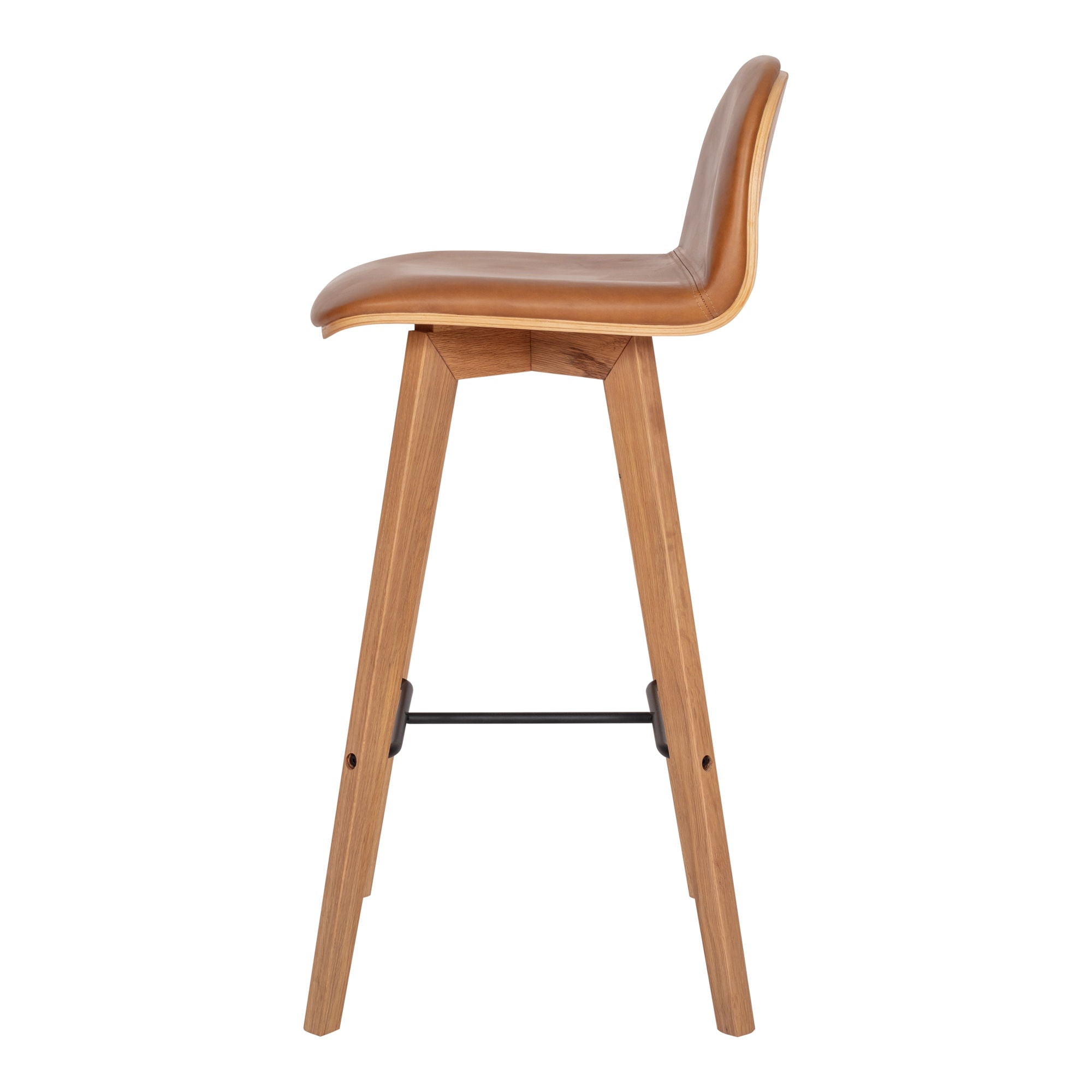 Napoli - Leather Barstool - Tan - Premium Bar Height (28"-30") from Moe's Home Collection - Just $1747.50! Shop now at brett interiors