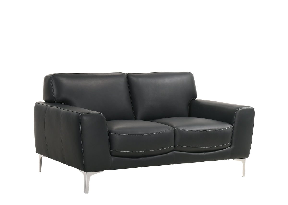 Carrara - Loveseat - Black - Premium Stationary Loveseats from New Classic - Just $1122.50! Shop now at brett interiors