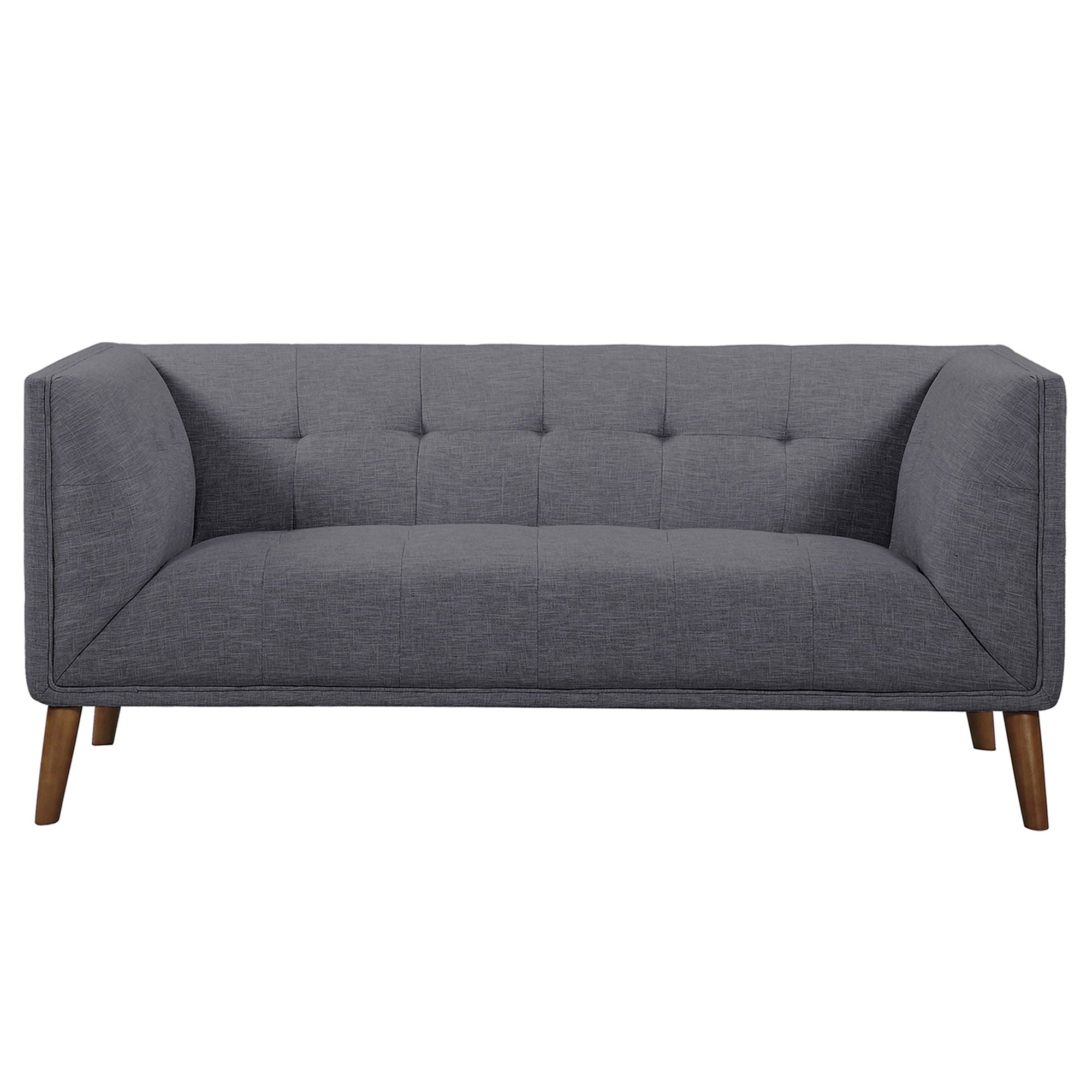 Hudson - Mid-Century Button - Tufted Loveseat - Premium Stationary Loveseats from Armen Living - Just $1047.50! Shop now at brett interiors