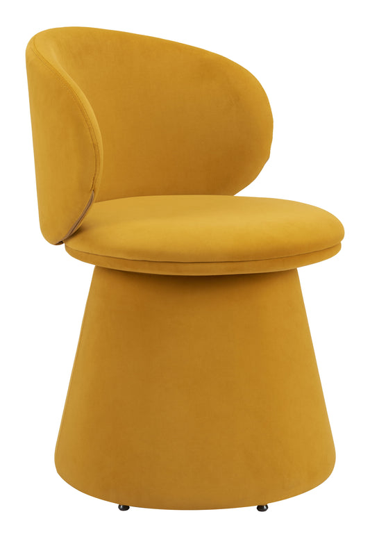 Oblic - Swivel Dining Chair - Orange - Premium Swivel Chairs from Zuo Modern - Just $900! Shop now at brett interiors